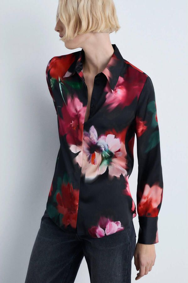 Mango blouse zwart - Foto 2
