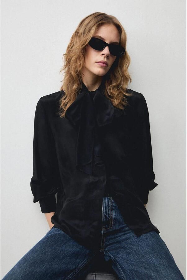 Mango blouse zwart