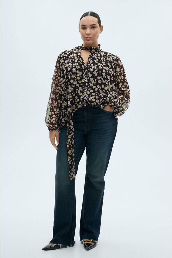 Mango blouse zwart - Foto 3