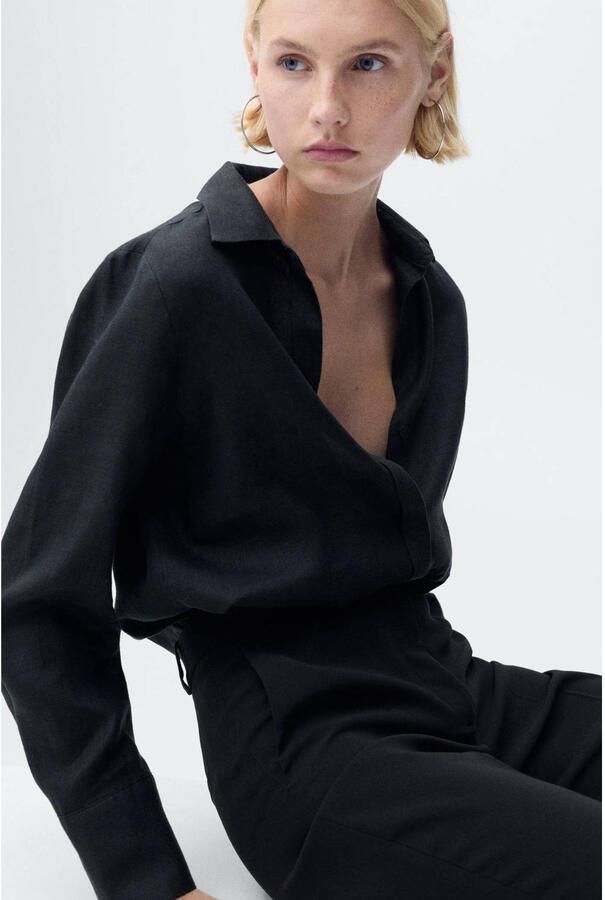 Mango blouse zwart - Foto 2