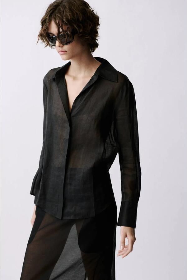 Mango blouse zwart