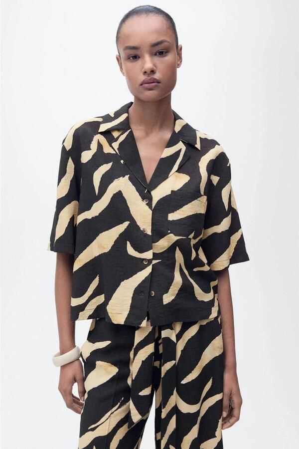 Mango blouse zwart