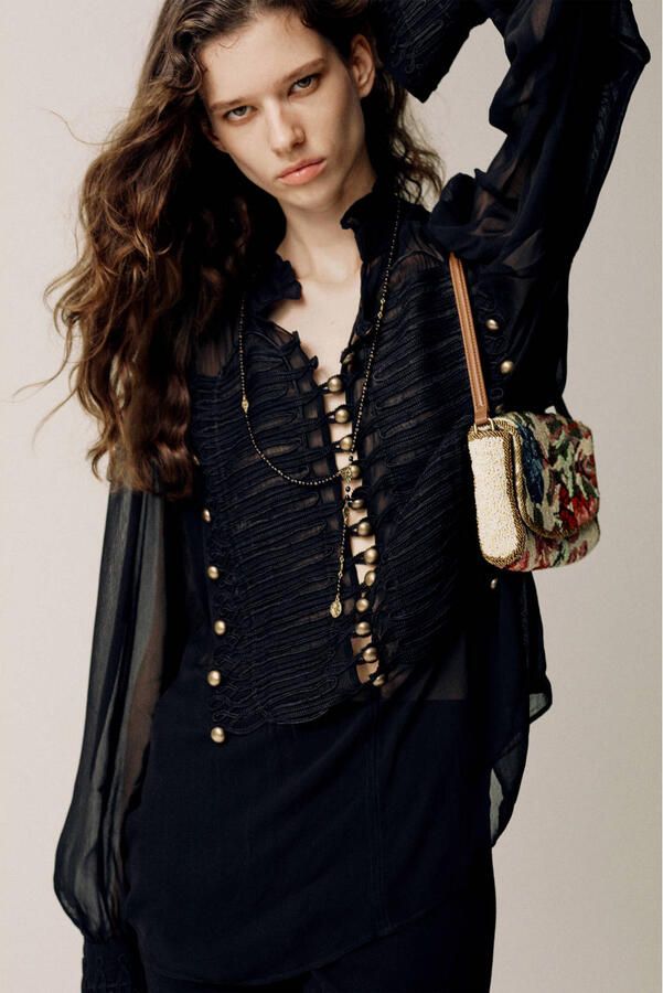 Mango blouse zwart