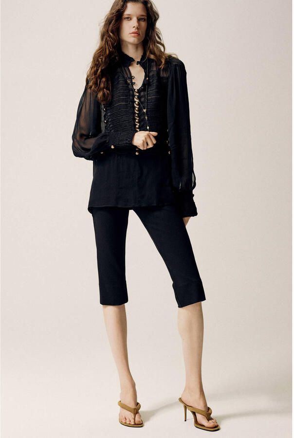 Mango blouse zwart - Foto 2