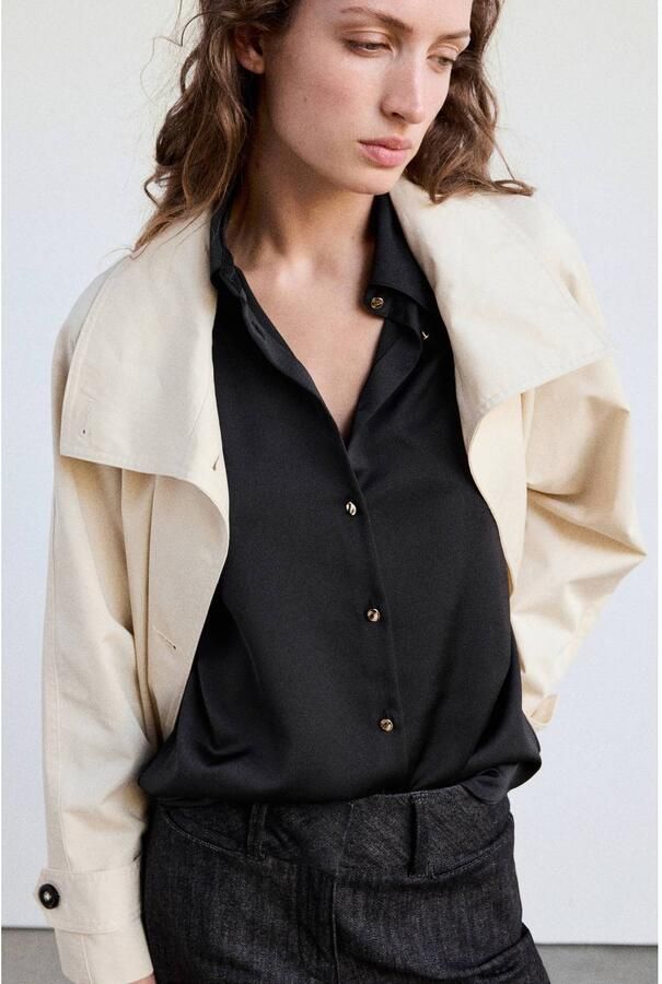 Mango blouse zwart - Foto 2