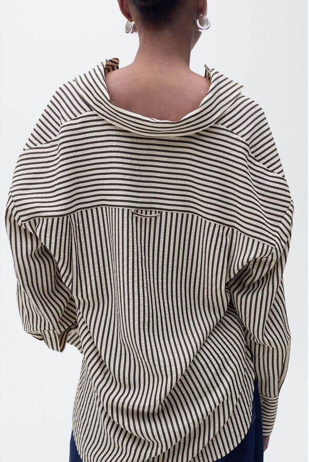 Mango blouse zwart ecru - Foto 3