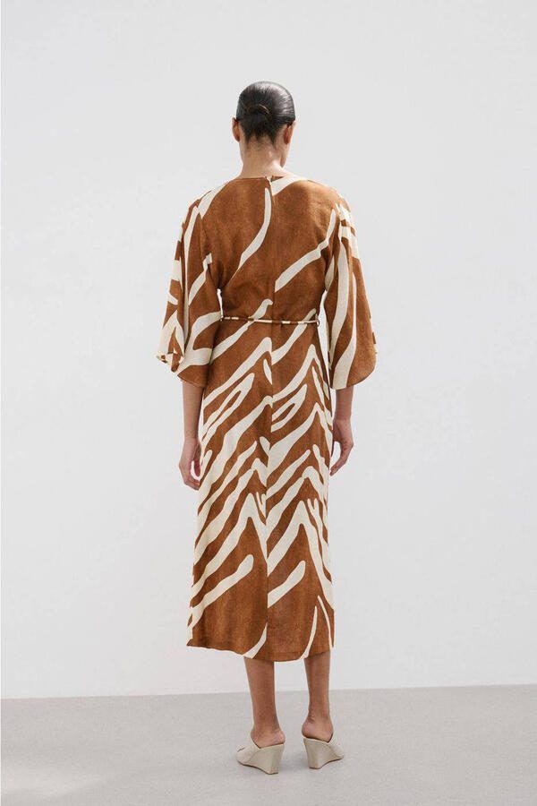 Mango blousejurk bruin - Foto 3