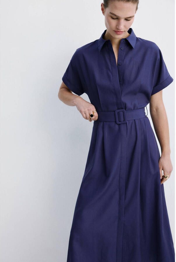 Mango blousejurk marineblauw