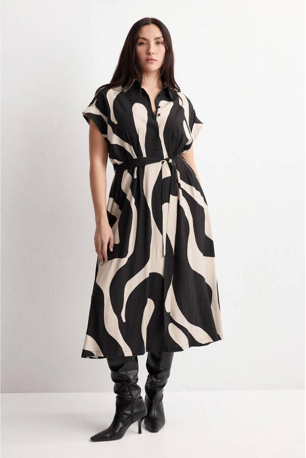 Mango blousejurk zwart - Foto 2