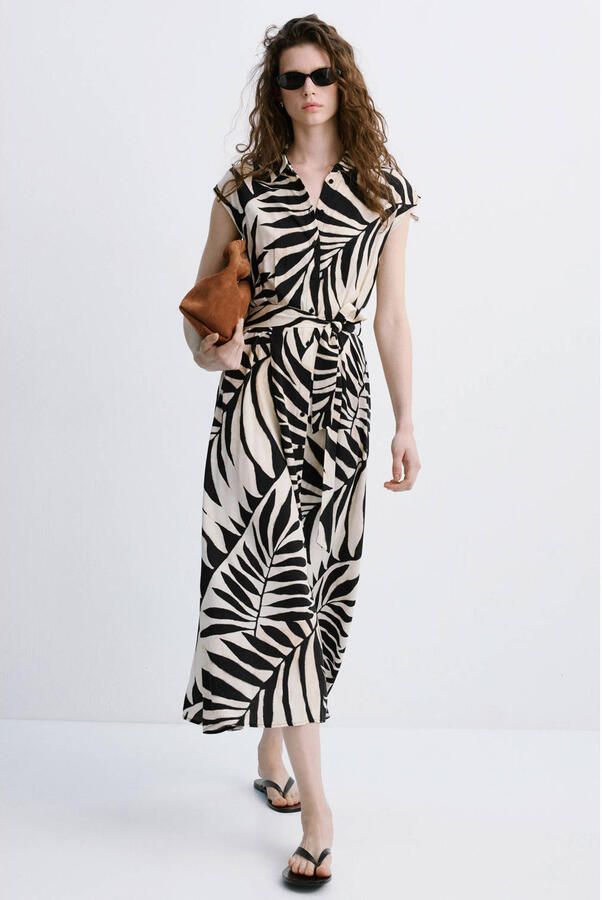 Mango blousejurk zwart - Foto 3