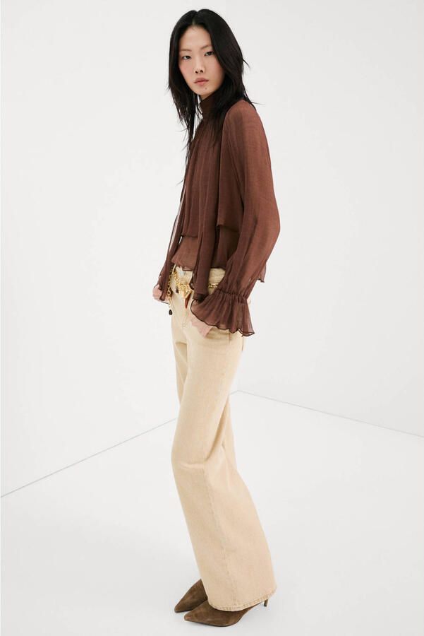 Mango blousetop bruin - Foto 3
