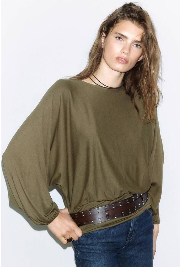 Mango blousetop groen