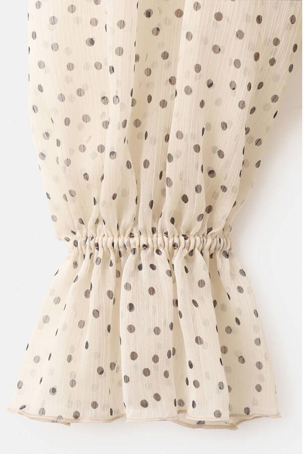 Mango blousetop met stippen ecru - Foto 2