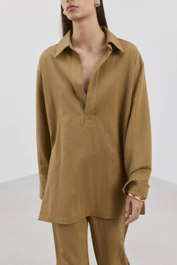 Mango blousetop oker