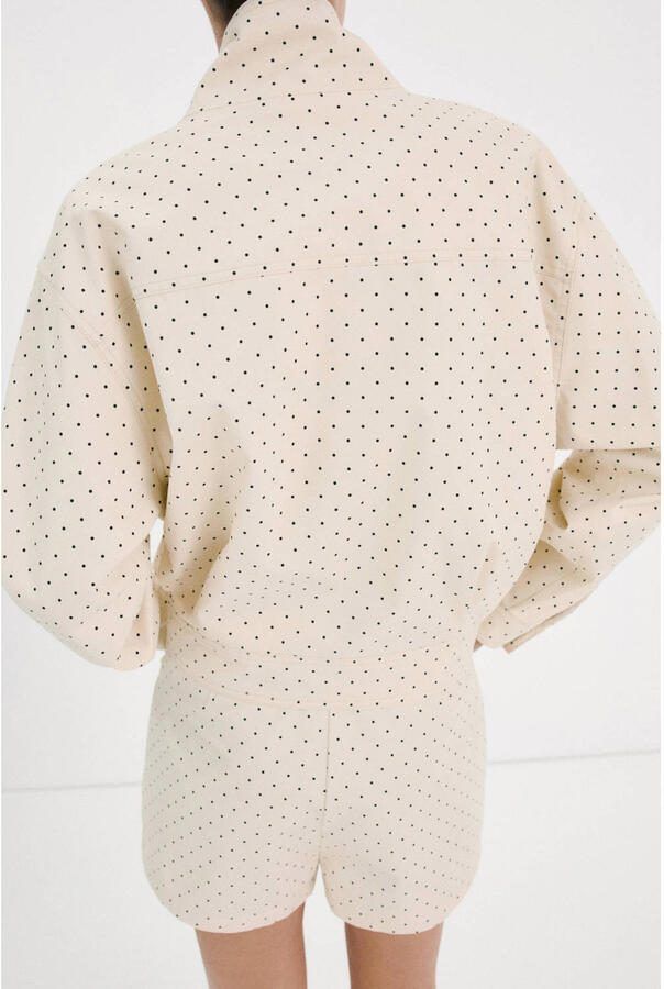 Mango bomberjack met stippen beige - Foto 2