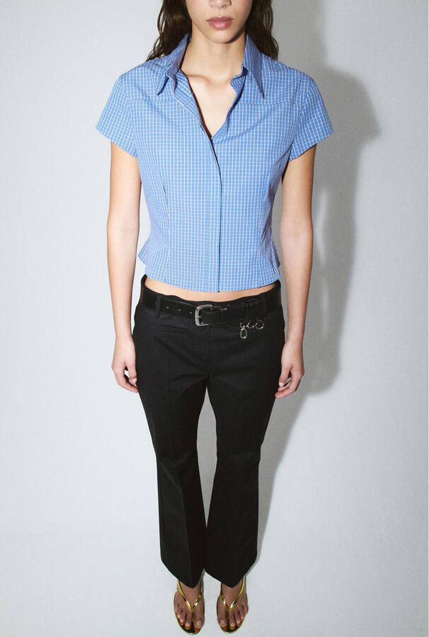 Mango bootcut broek zwart