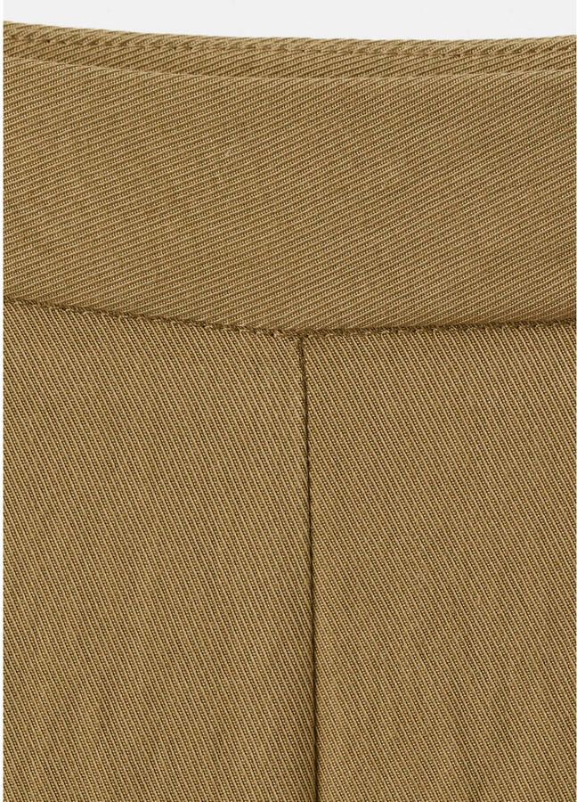 Mango bootcut high waist broek oker - Foto 2