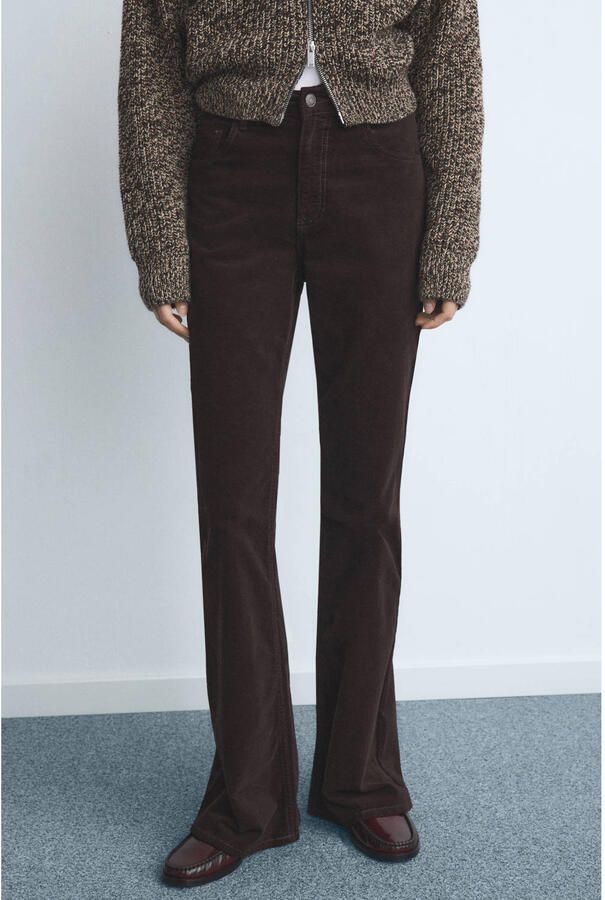 Mango bootcut jeans donkerbruin