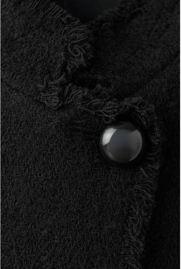 Mango boucle jas met wol zwart - Foto 3