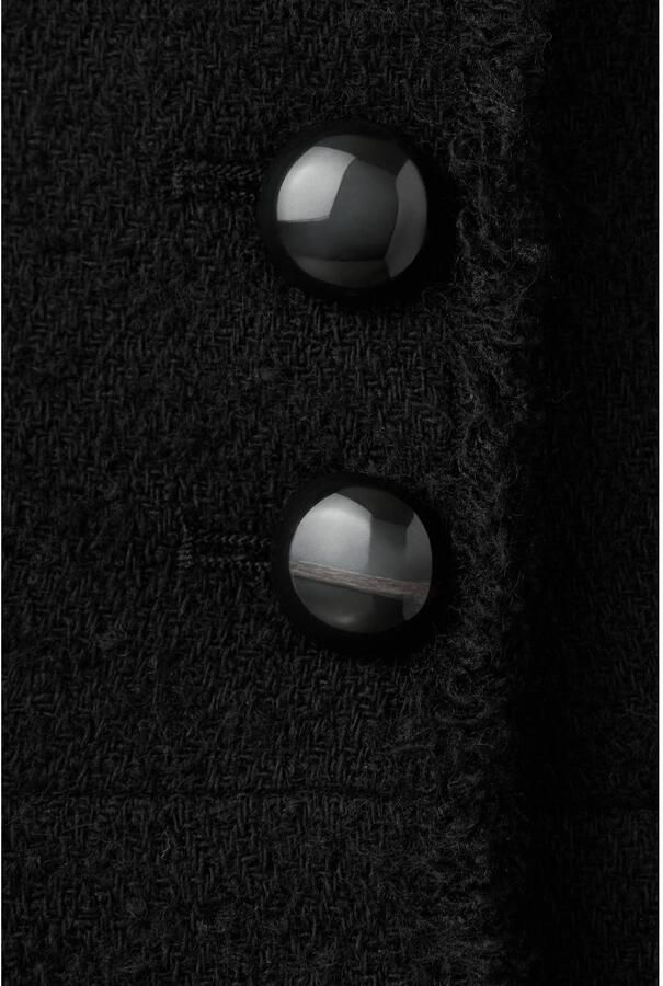 Mango boucle jas met wol zwart - Foto 2