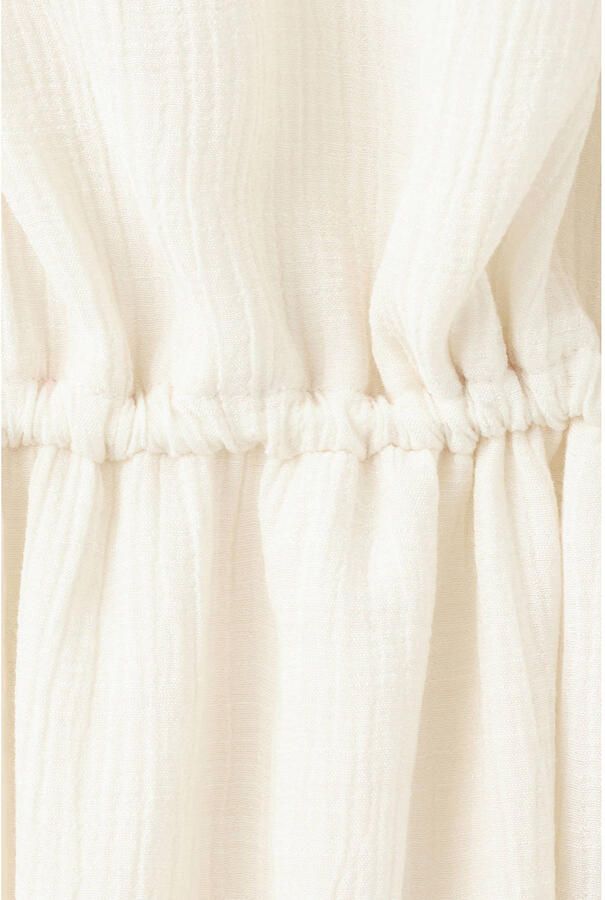 Mango broderie midi zomerjurk beige - Foto 2