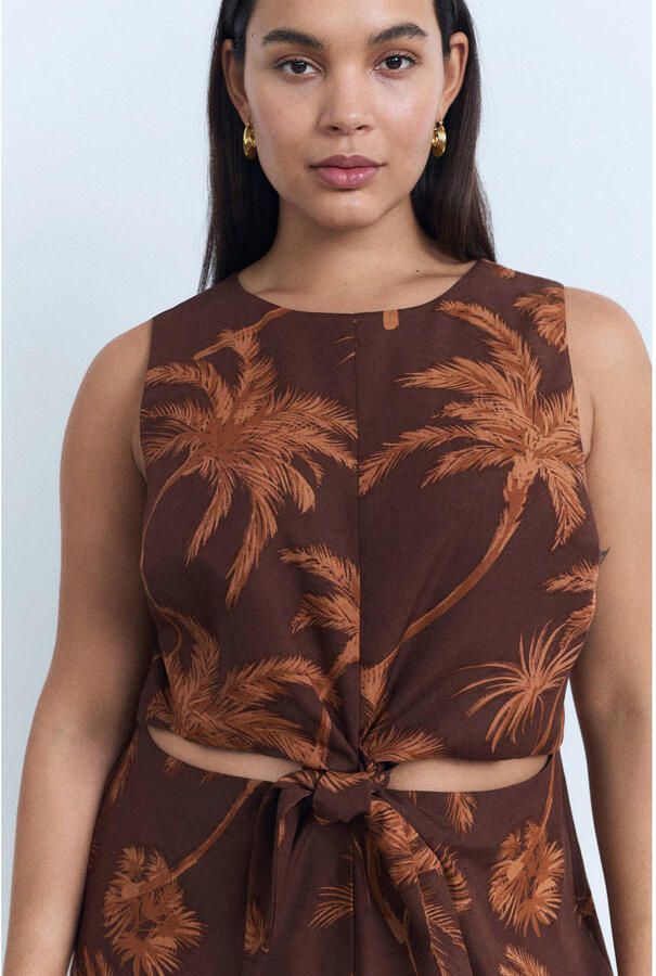 Mango bruin jumpsuit