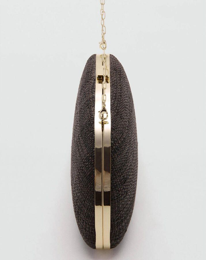 Mango clutch donkerbruin - Foto 3