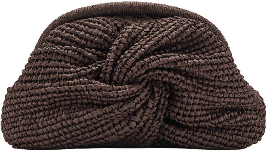 Mango clutch donkerbruin