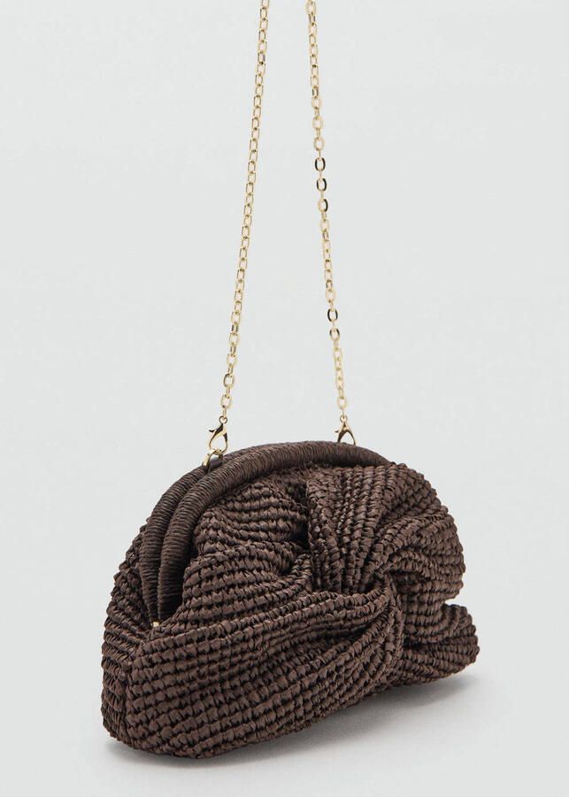 Mango clutch donkerbruin - Foto 2