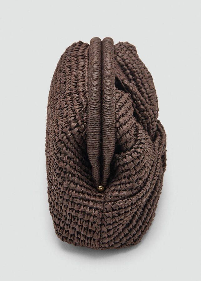 Mango clutch donkerbruin - Foto 3