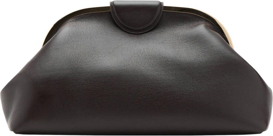 Mango clutch donkerbruin