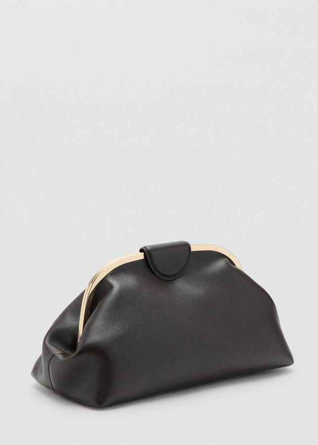 Mango clutch donkerbruin - Foto 2
