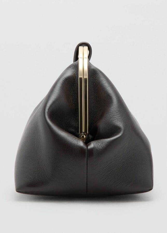 Mango clutch donkerbruin - Foto 3