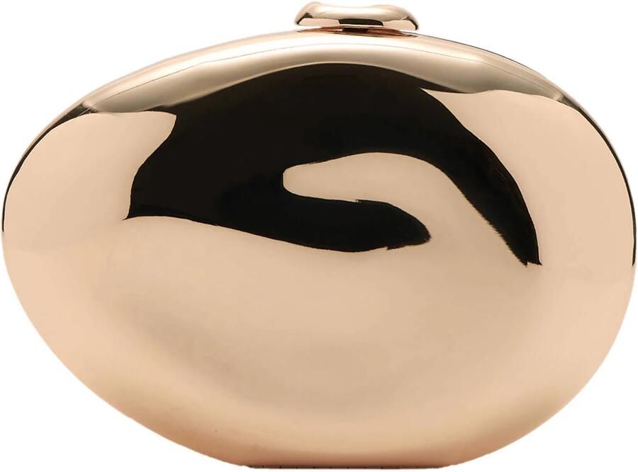 Mango clutch goudkleurig