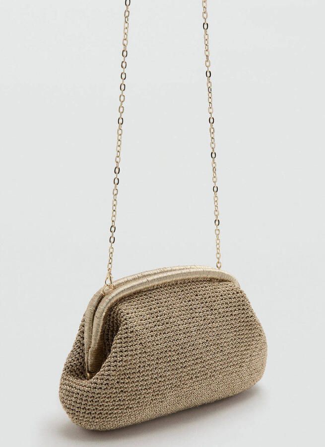 Mango clutch met lurex goudkleurig - Foto 3