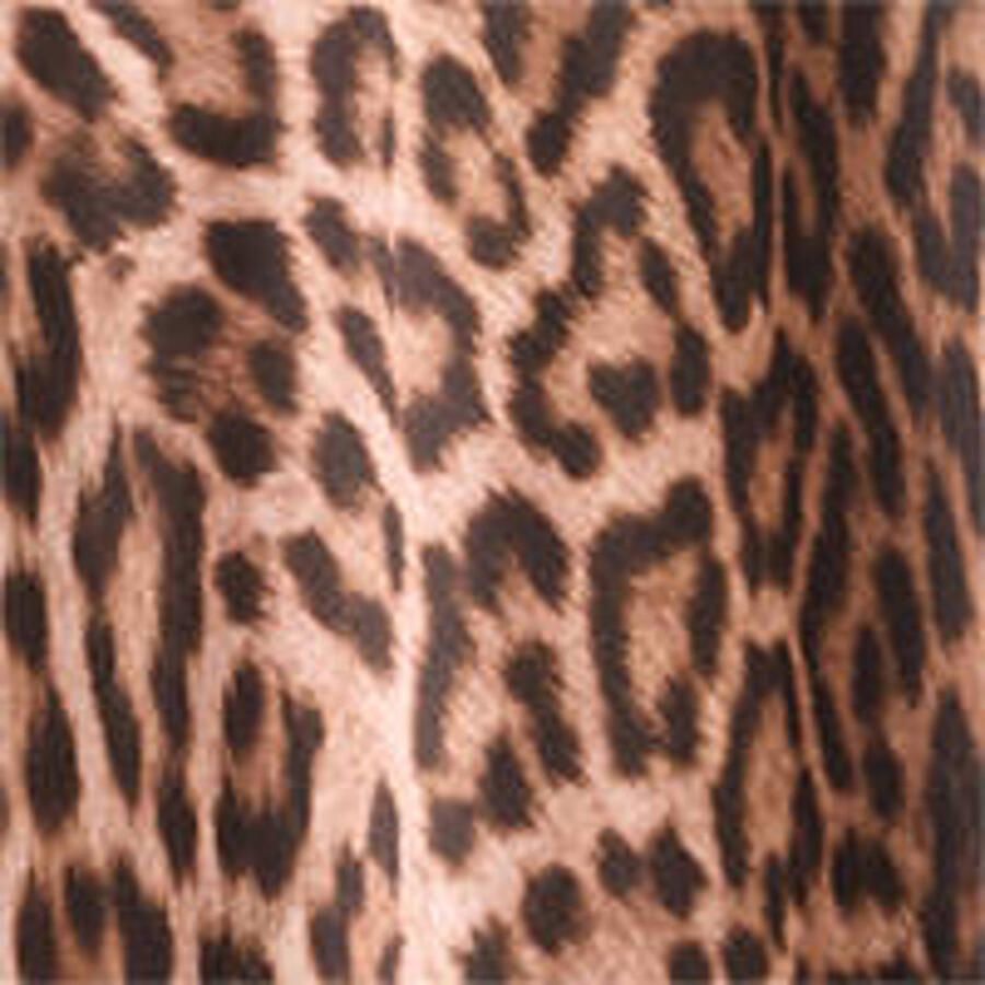 Mango cocktailjurk met dierenprint bruin - Foto 2