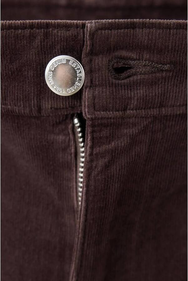 Mango corduroy flared broek bruin - Foto 3