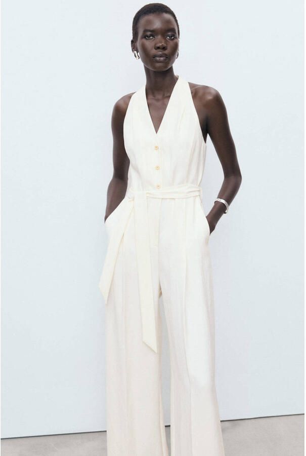 Mango crème jumpsuit