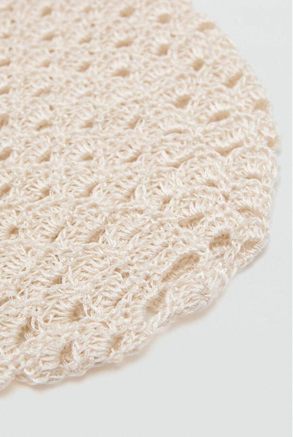 Mango crochet muts beige - Foto 3