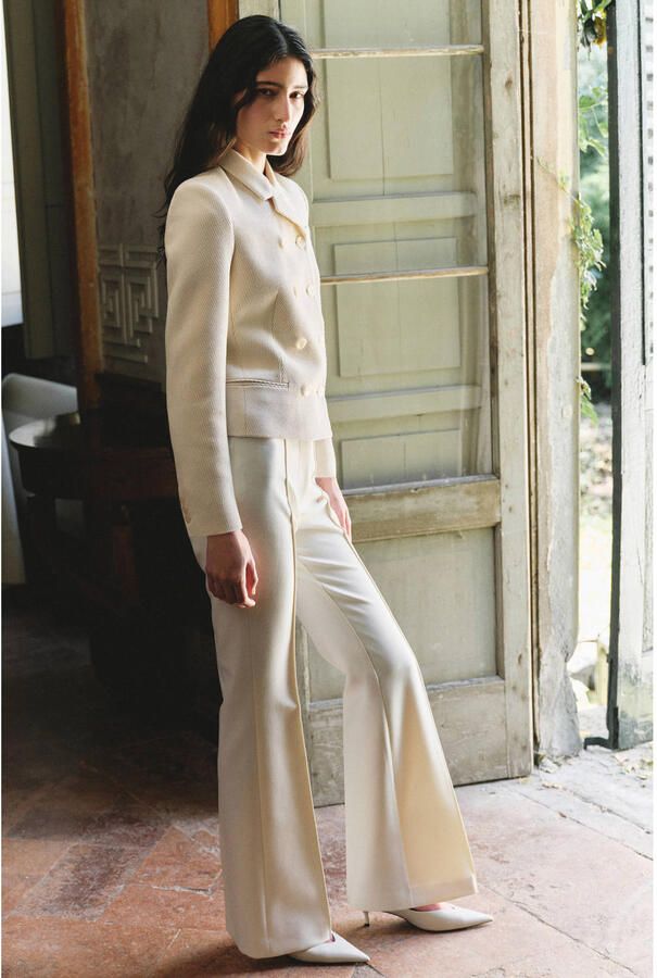 Mango cropped blazer ecru - Foto 2