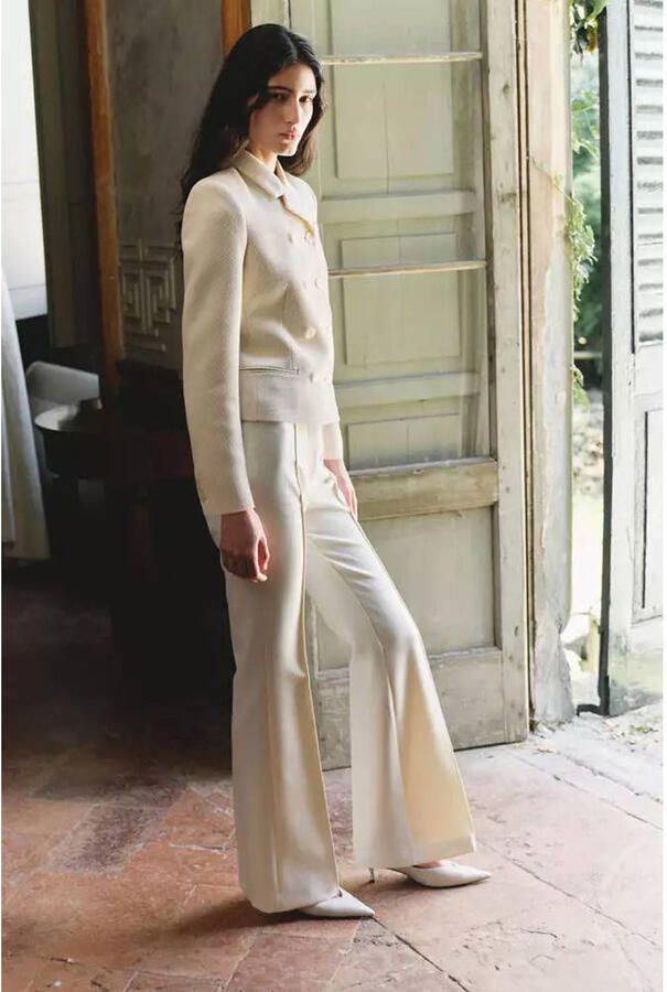 Mango cropped blazer ecru - Foto 3