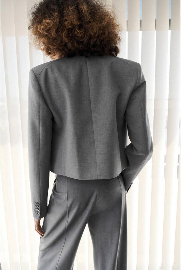 Mango cropped blazer grijs - Foto 2
