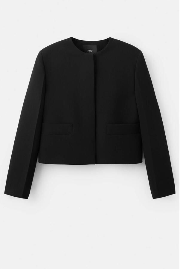 Mango cropped blazer zwart - Foto 3