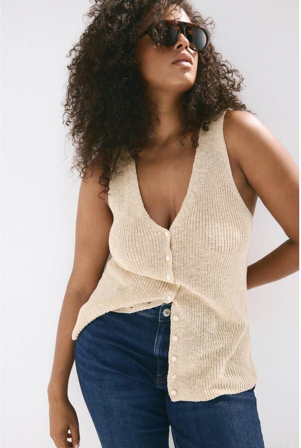 Mango cropped flared jeans mediumblauw