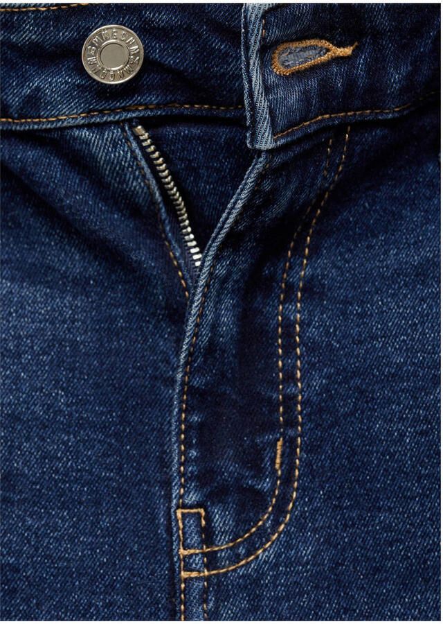 Mango cropped low waist flared jeans dark blue denim