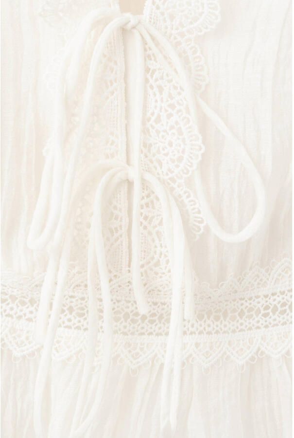 Mango cropped top broderie beige - Foto 2