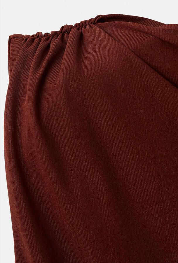 Mango cropped top roodbruin - Foto 2