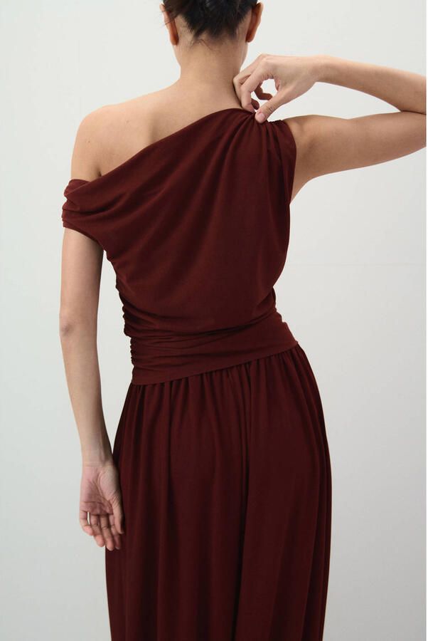 Mango cropped top roodbruin - Foto 3