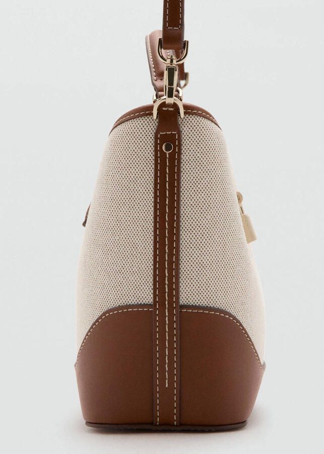 Mango crossbody tas beige - Foto 3