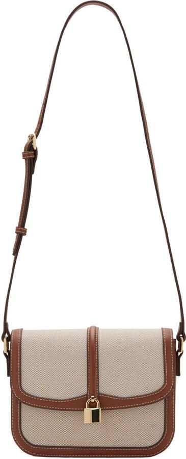 Mango crossbody tas beige
